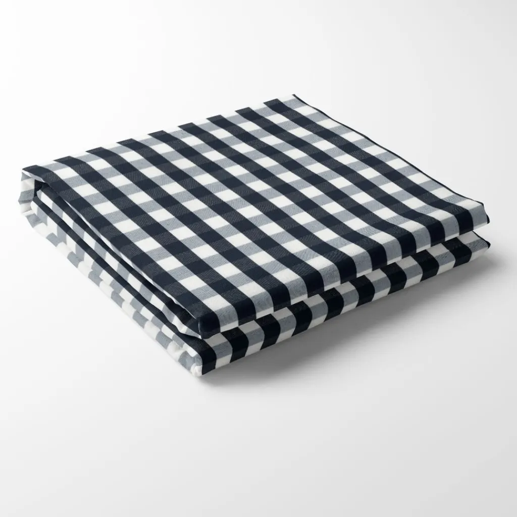 Bordsduk<Nordisk Textil Marinblå rutig bordsduk Dewon