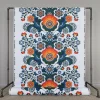 Gardintyger Mönstrade<Nordisk Textil Maxi kurbits petrol-orange tyg