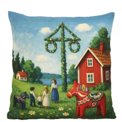 Mönstrade Kuddfodral< Midsommar kuddfodral