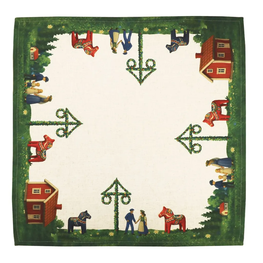 Bordsduk<Redlunds Midsommar 90x90cm bordsduk