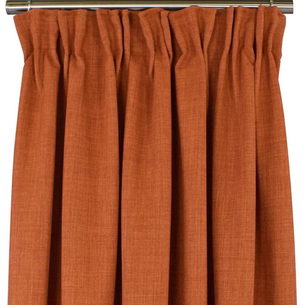 Gardiner Enfärgade< Milo orange gardiner - Tidlös design med fin struktur