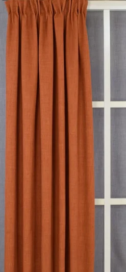 Gardiner Enfärgade< Milo orange gardiner - Tidlös design med fin struktur
