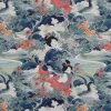 Gardintyger Mönstrade<Nordisk Textil Naoki Emerald tyg med japanskt mönster