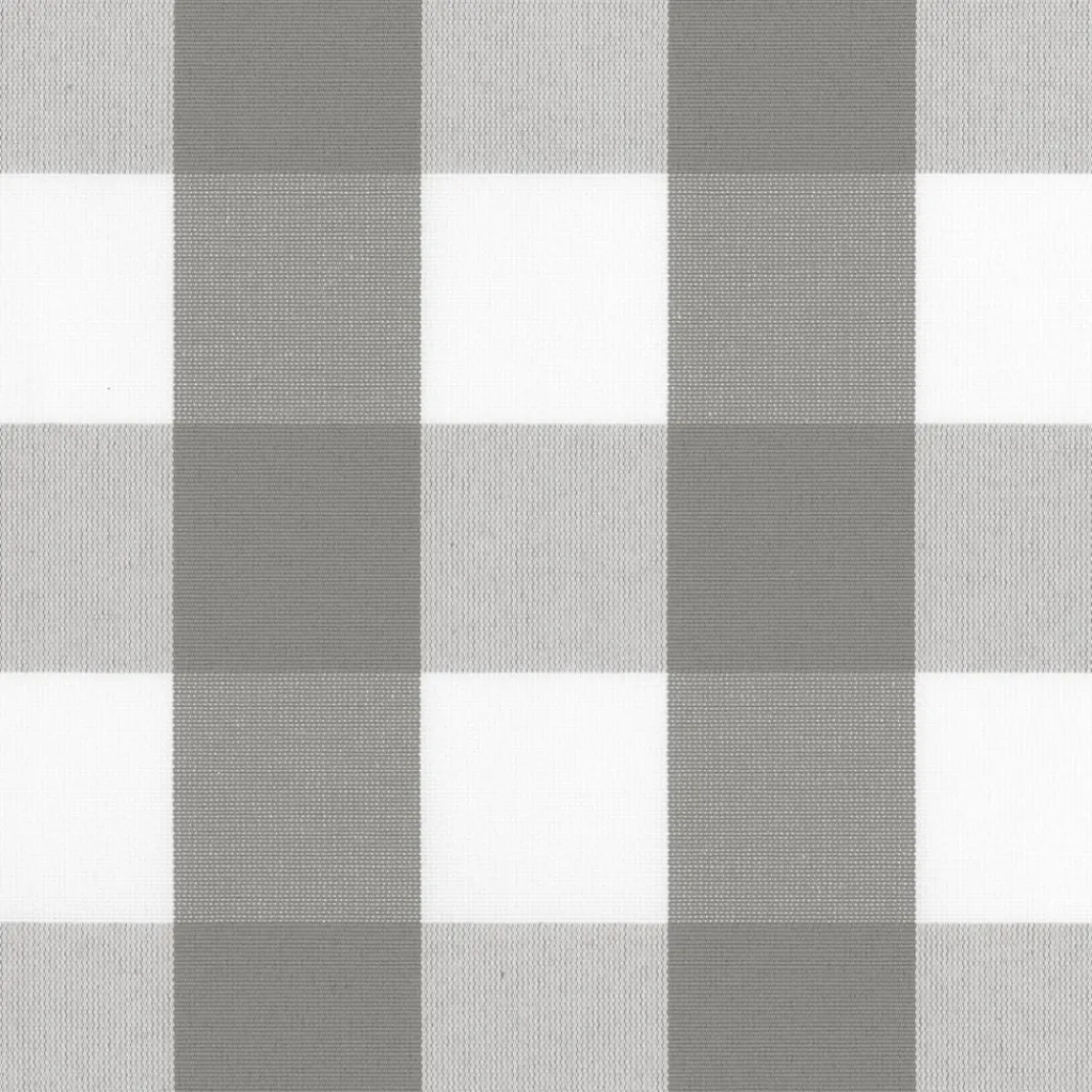 Rutiga Möbeltyger|Rutor & Ränder<Nordisk Textil Newton ljusgrå-vit storrutigt tyg