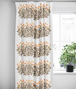 Gardiner Mönstrade<Arvidssons textil Ängsmark orange gardiner