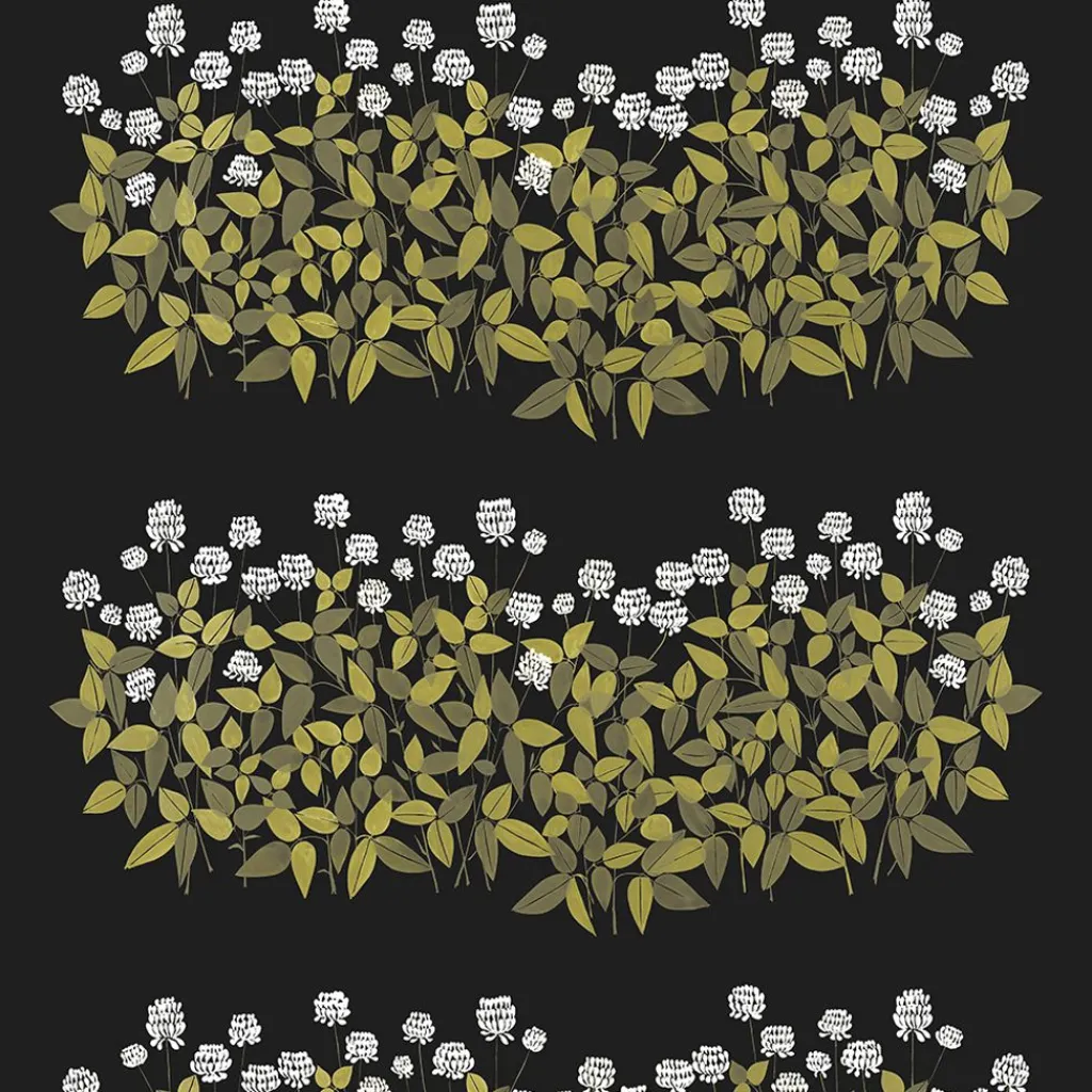 Gardintyger Mönstrade|Arvidssons Textil<Arvidssons textil Ängsmark svart tyg