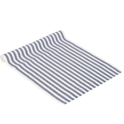 Bordslöpare<Fondaco Nina denim randig bordslöpare i bomull 35x120cm