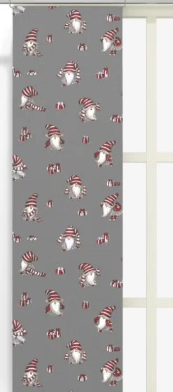 Julgardiner|Panelgardiner<Arvidssons textil Nisses luva grå panelgardin
