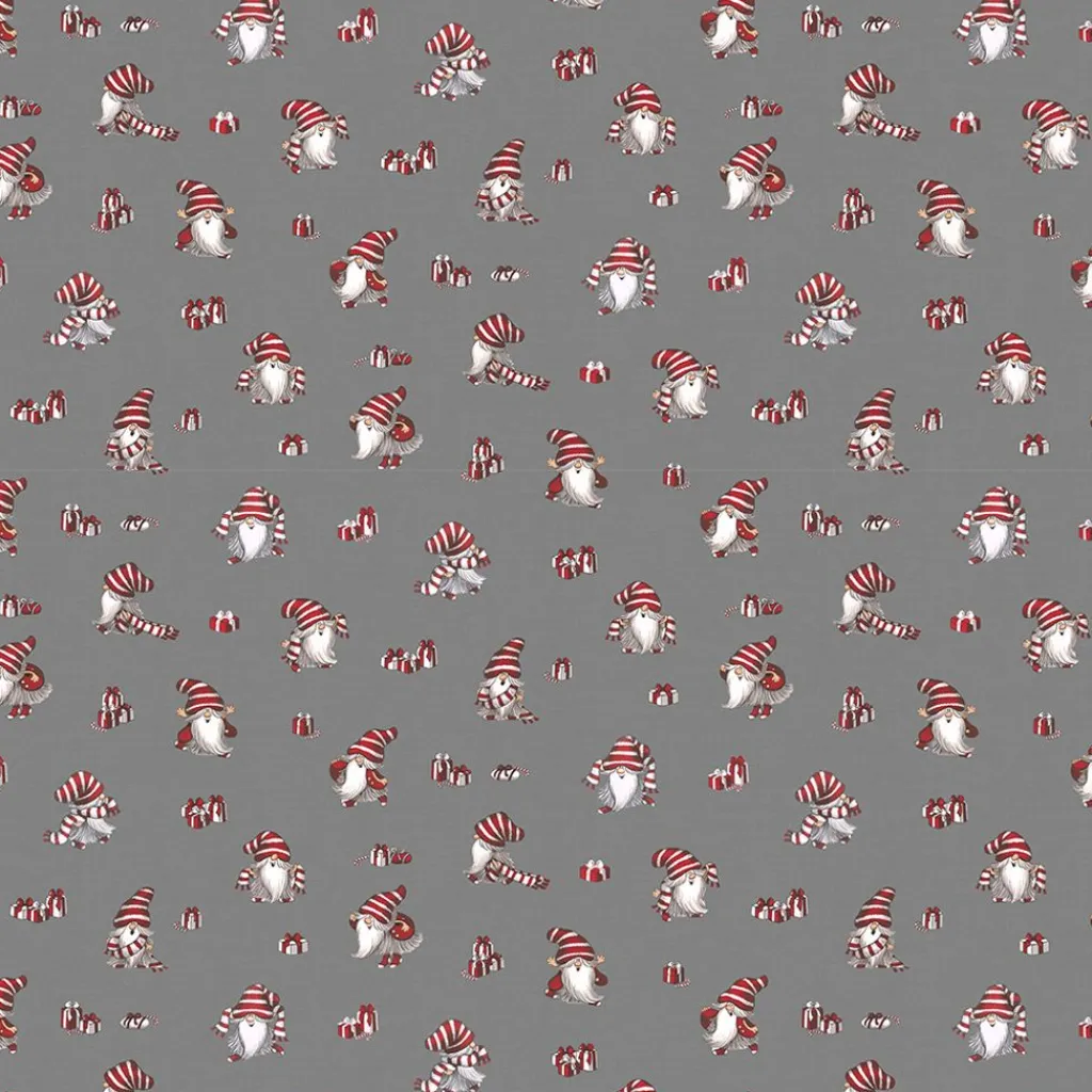 Gardintyger Mönstrade|Arvidssons Textil<Arvidssons textil Nisses luva grå tyg