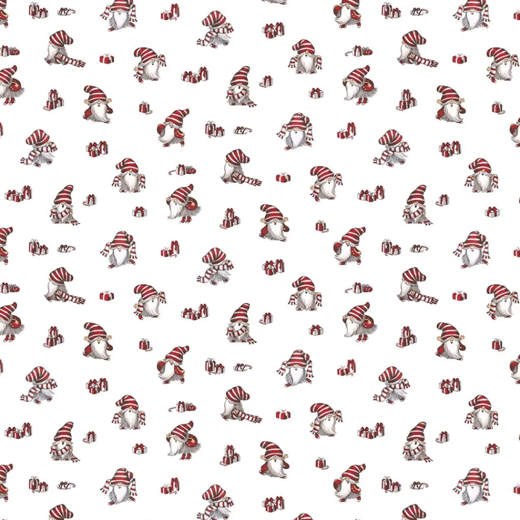 Gardintyger Mönstrade|Arvidssons Textil<Arvidssons textil Nisses luva vit tyg