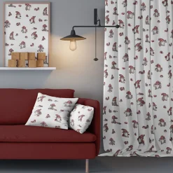 Gardintyger Mönstrade|Arvidssons Textil<Arvidssons textil Nisses luva vit tyg