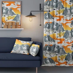 Gardiner Mönstrade<Arvidssons textil Norrland orange gardiner