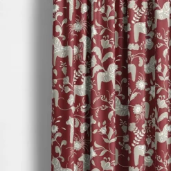 Gardintyger Mönstrade|Arvidssons Textil<Arvidssons textil Nusnäs röd tyg