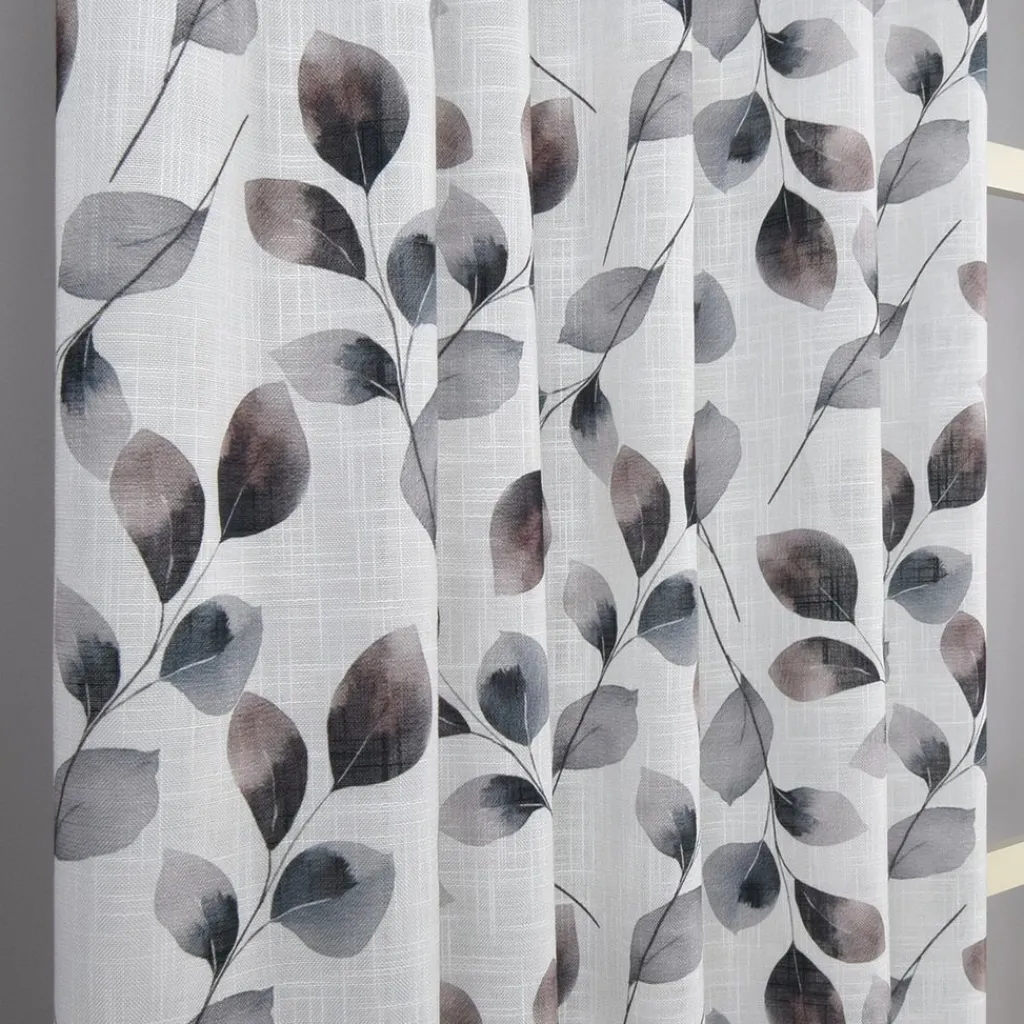 Gardiner Mönstrade<Nordisk Textil Odelia gardin – elegant bladmönstrad gardin i mjuka naturtoner