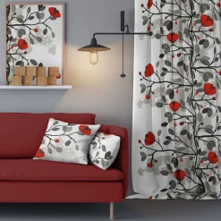 Gardintyger Mönstrade|Arvidssons Textil<Arvidssons textil Ofelia röd tyg