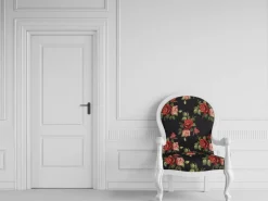 Blommiga Möbeltyger|Mönstrade Möbeltyger<Arvidssons textil Otis svart jacquard