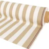 Randiga Möbeltyger|Rutor & Ränder<Nordisk Textil Oxford vit och beige blockrandigt tyg