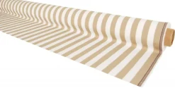 Randiga Möbeltyger|Rutor & Ränder<Nordisk Textil Oxford vit och beige blockrandigt tyg