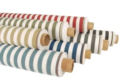 Randiga Möbeltyger|Rutor & Ränder<Nordisk Textil Oxford vit och blå blockrandigt tyg