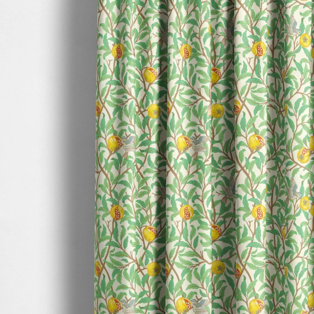 Arts & Crafts Tyger|Gardintyger Mönstrade<Nordisk Textil Paradisträd tyg - Frodiga grenar, frukt och fåglar