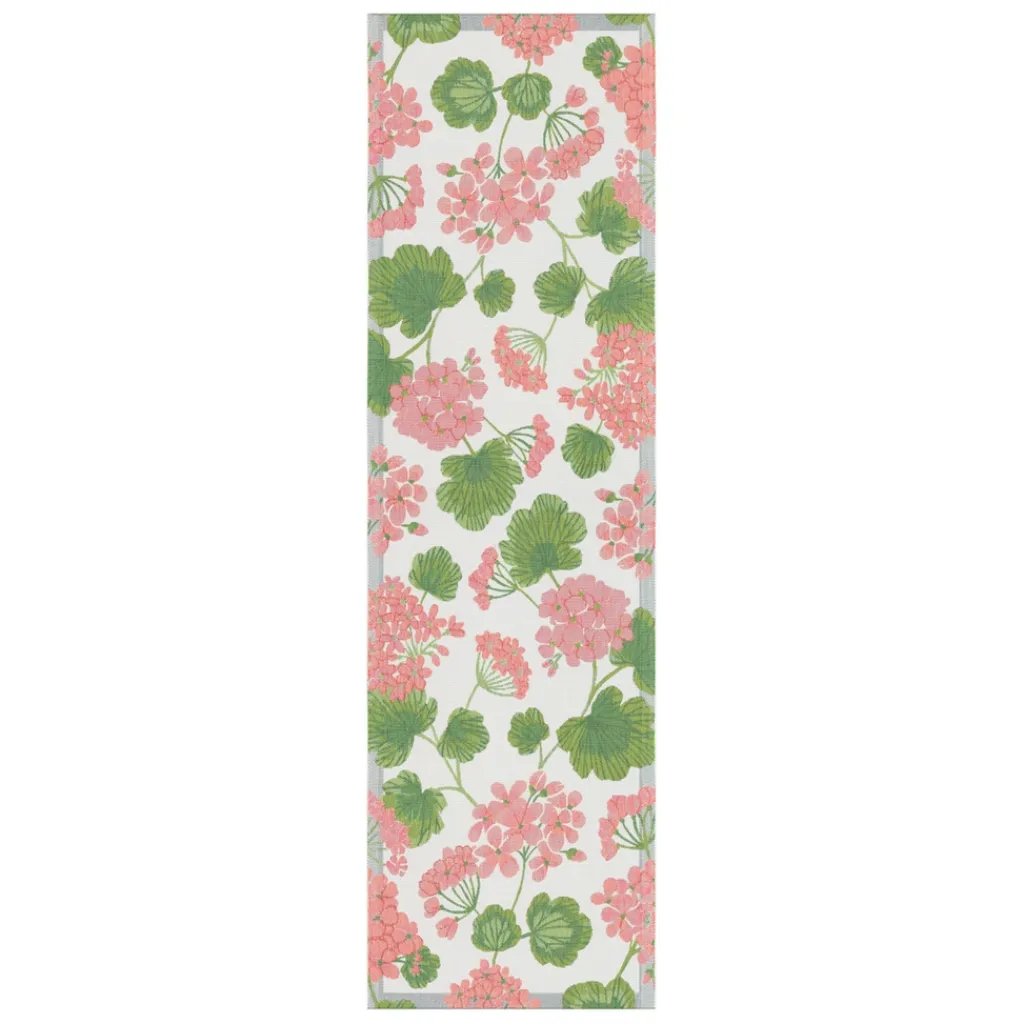 Bordslöpare|Ekelund Löpare<Ekelund Pelargonia löpare 35X120 - s Linneväveri