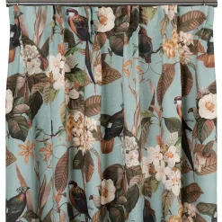 Gardiner Mönstrade<Nordisk Textil Philodendron gardiner - Exotisk prakt på turkos botten