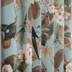 Gardiner Mönstrade<Nordisk Textil Philodendron gardiner - Exotisk prakt på turkos botten