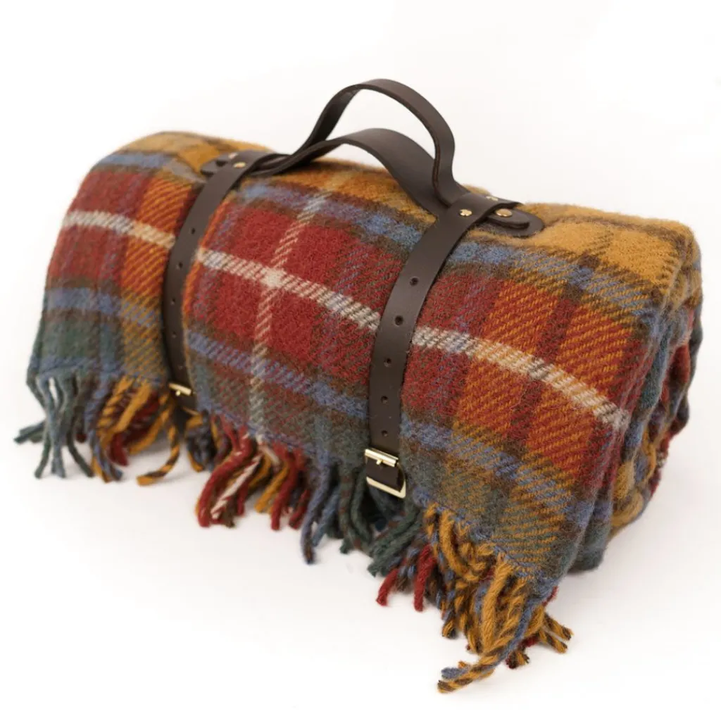 Picknickfiltar<Tweedmill textiles Picknickfilt för äventyret -Antique Buchanan/Brown, 145 x 183 cm