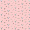 Gardintyger Mönstrade|Barnmönster<Arvidssons textil Pippi med vänner rosa tyg