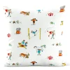 Mönstrade Kuddfodral<Arvidssons textil Pippi på cirkus – Kuddfodral Offwhite