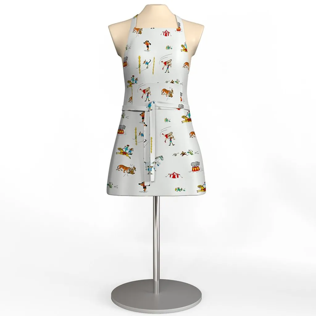 Förkläden<Arvidssons textil Pippi på cirkus offwhite - barnförkläde