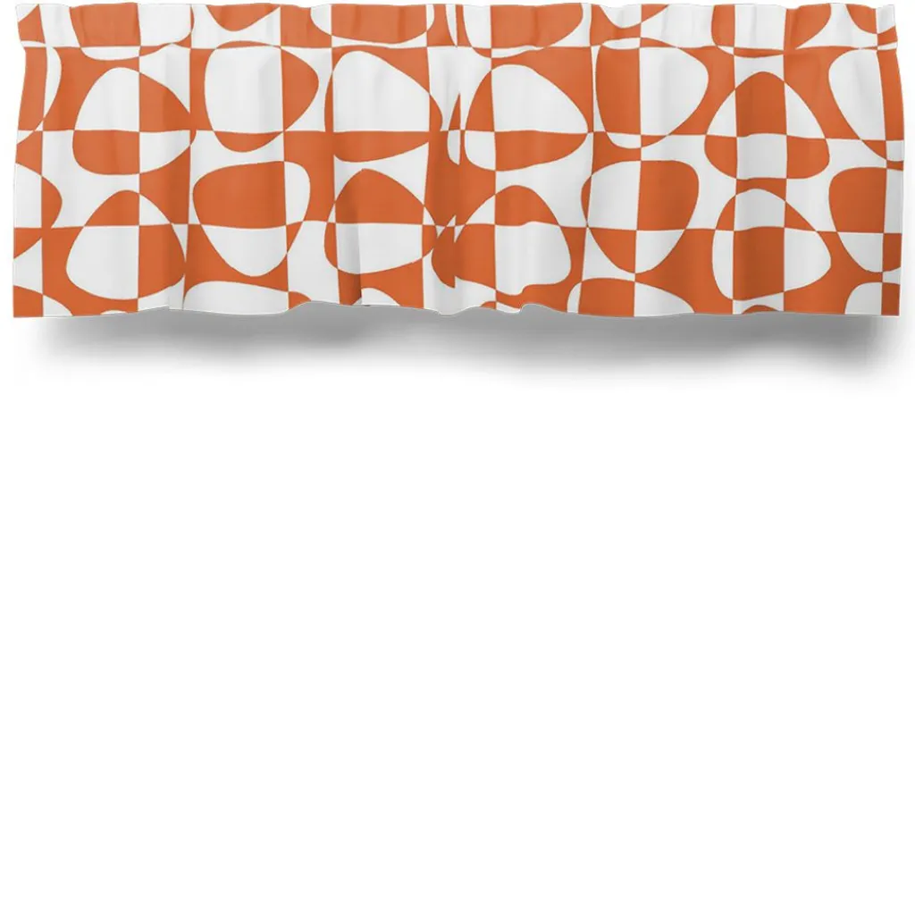 Gardinkappor Mönstrade<Arvidssons textil Pix orange gardinkappa metervara