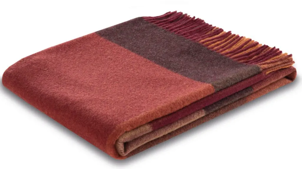 Ullplädar<Biederlack Pleasant ruby ullpläd