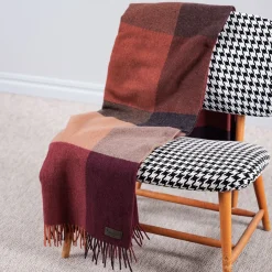 Ullplädar<Biederlack Pleasant ruby ullpläd