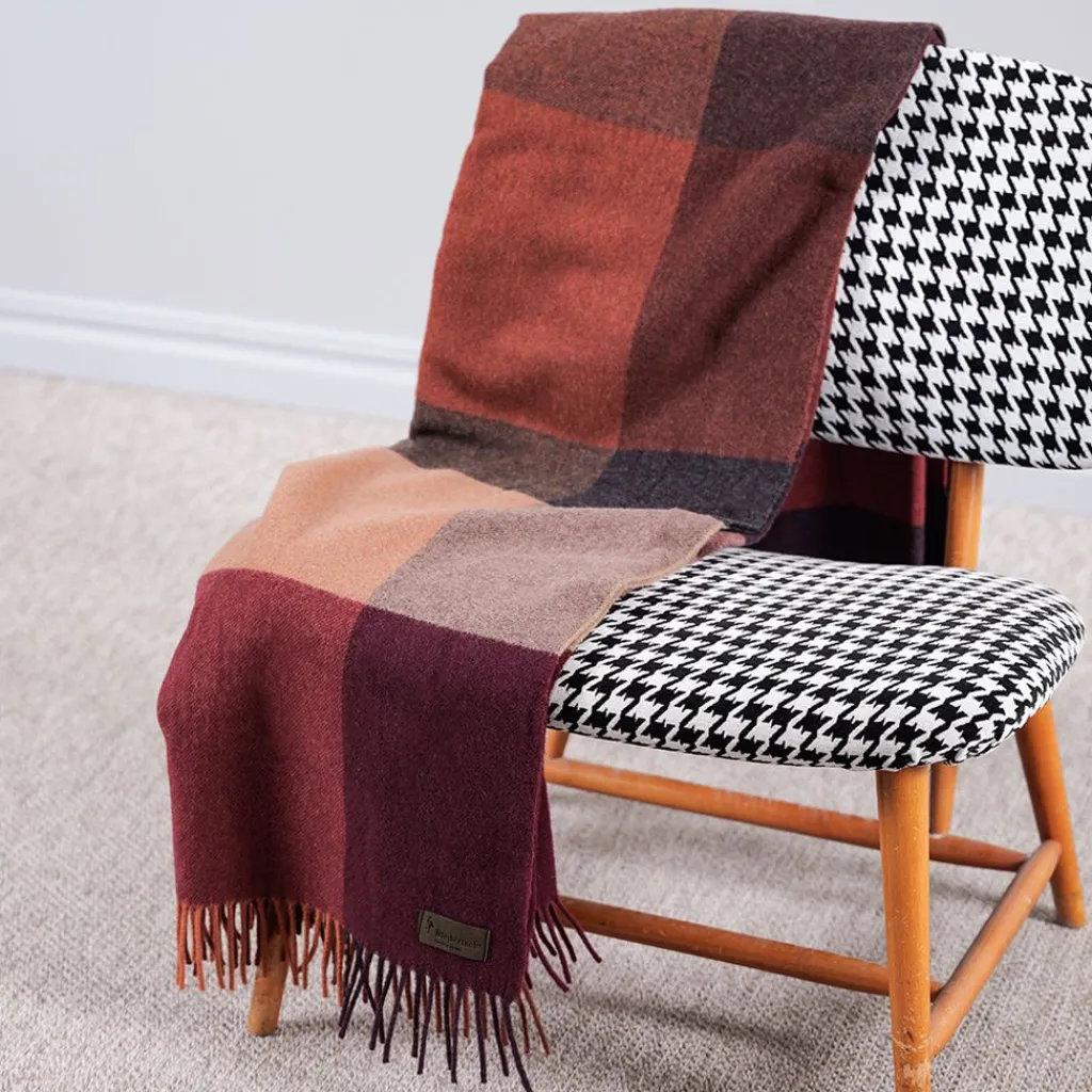 Ullplädar<Biederlack Pleasant ruby ullpläd