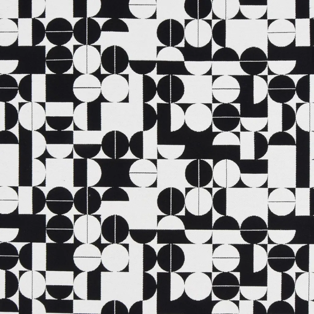 Mönstrade Möbeltyger<Nordisk Textil Pop vit-svart gobelängtyg