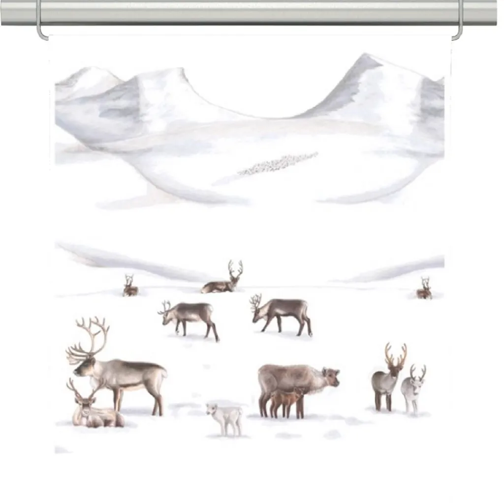 Julgardiner|Panelgardiner<Arvidssons textil Renfjället vit panelgardiner