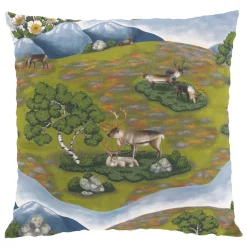 Mönstrade Kuddfodral<Arvidssons textil Renvandring grön kuddfodral