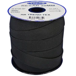 Resårband< Resår 20mm svart