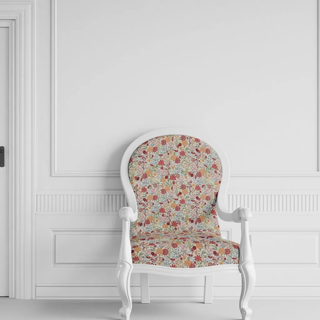Blommiga Möbeltyger|Mönstrade Möbeltyger<Arvidssons textil Romantic offwhite jacquard