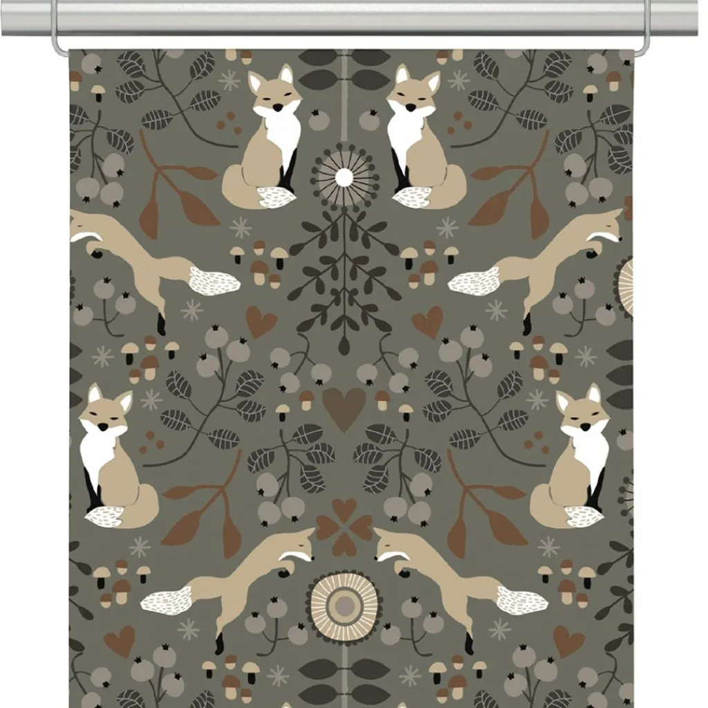 Panelgardiner<Arvidssons textil Rävstigen khaki panelgardiner