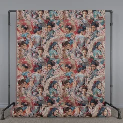 Mönstrade Möbeltyger<Nordisk Textil Samurajs gobelängtyg – Japansk design i stark jacquardväv