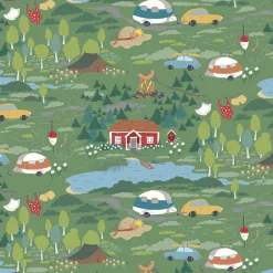 Gardintyger Mönstrade|Arvidssons Textil<Arvidssons textil Semester grön tyg – sommar och camping
