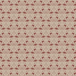 Gardintyger Mönstrade|Arvidssons Textil<Arvidssons textil Skogens Konung culla röd - tyg