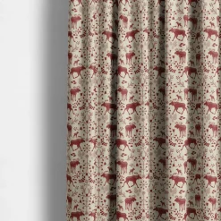 Gardintyger Mönstrade|Arvidssons Textil<Arvidssons textil Skogens Konung culla röd - tyg