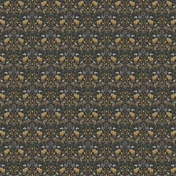 Gardintyger Mönstrade|Arvidssons Textil<Arvidssons textil Skogens Konung svart - tyg