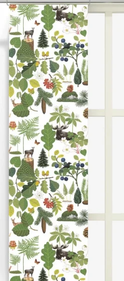 Panelgardiner<Arvidssons textil Skogsliv panelgardiner