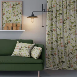 Gardintyger Mönstrade|Arvidssons Textil<Arvidssons textil Skogsälvan grå tyg