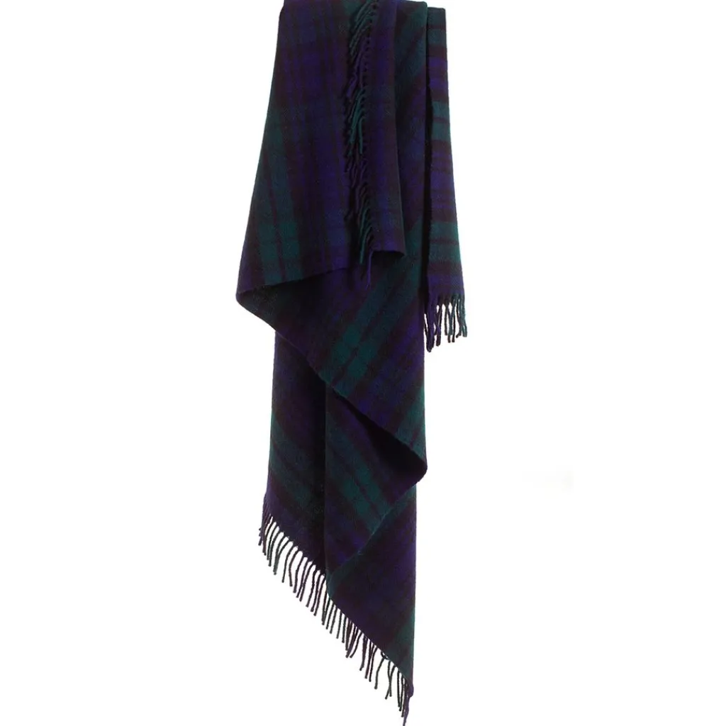 Ullplädar<Tweedmill textiles Skotskrutig ullpläd Blackwatch, 100% Ull, 150x183 cm