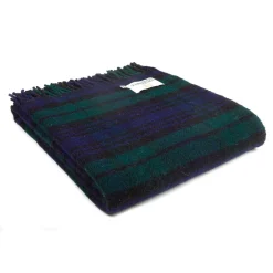 Ullplädar<Tweedmill textiles Skotskrutig ullpläd Blackwatch, 100% Ull, 150x183 cm